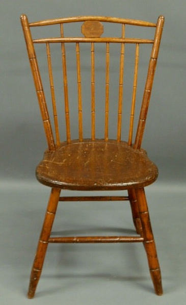 Appraisal: Windsor bamboo turned side chair c h x w x