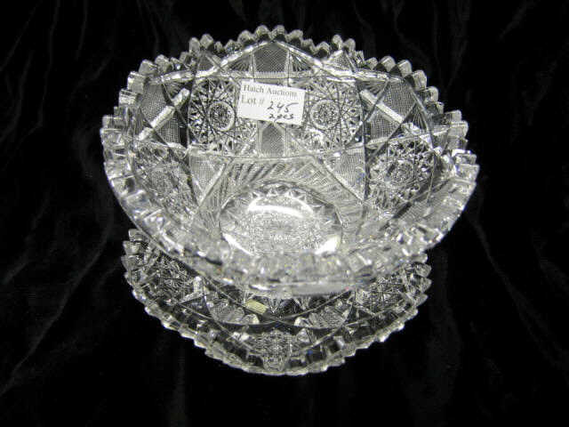 Appraisal: Brilliant Period Cut Glass Mayonaisse Bowl underplate