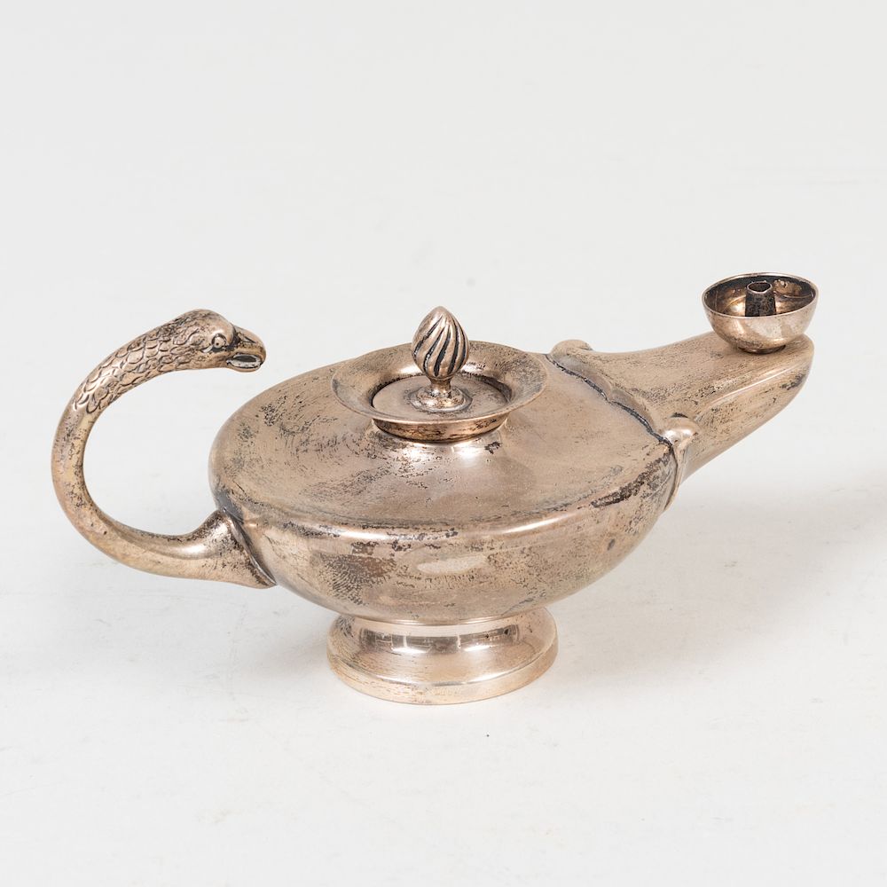 Appraisal: Edward VII Silver Oil Lamp Mark of Stokes Ireland Ltd