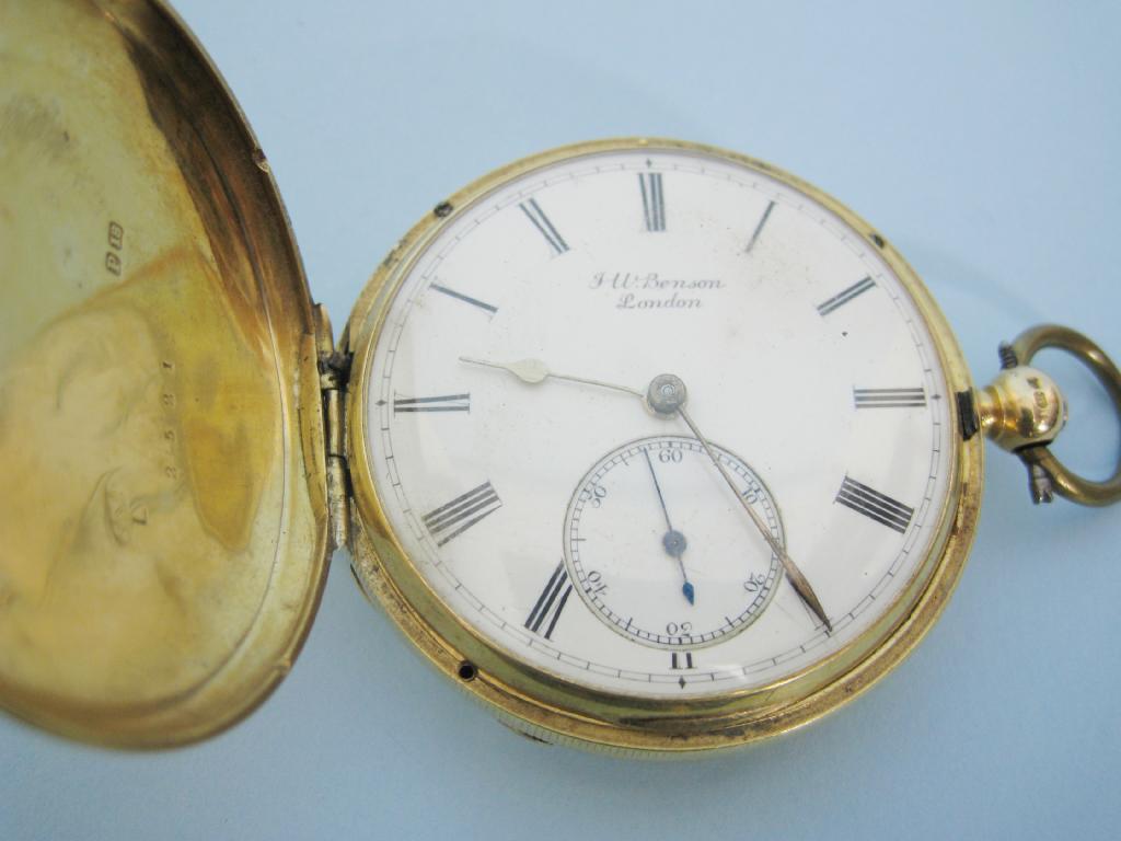 Appraisal: An ct gold cased key wind Hunter Pocket Watch The