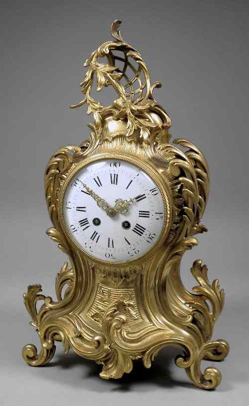 Appraisal: A th Century French ormolu cased mantel clock of rococo