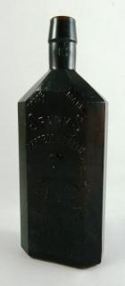 Appraisal: Medicine bottle Medicine- rectangular with wide beveled corners marked 'Trade