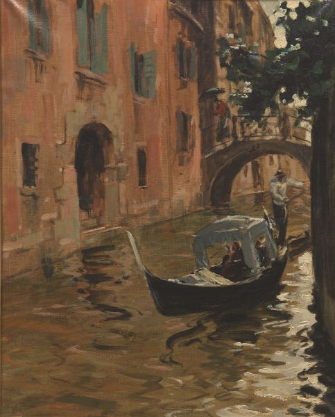 Appraisal: COSIMO PRIVATO ITALIAN - x Venetian canal Oil on canvas