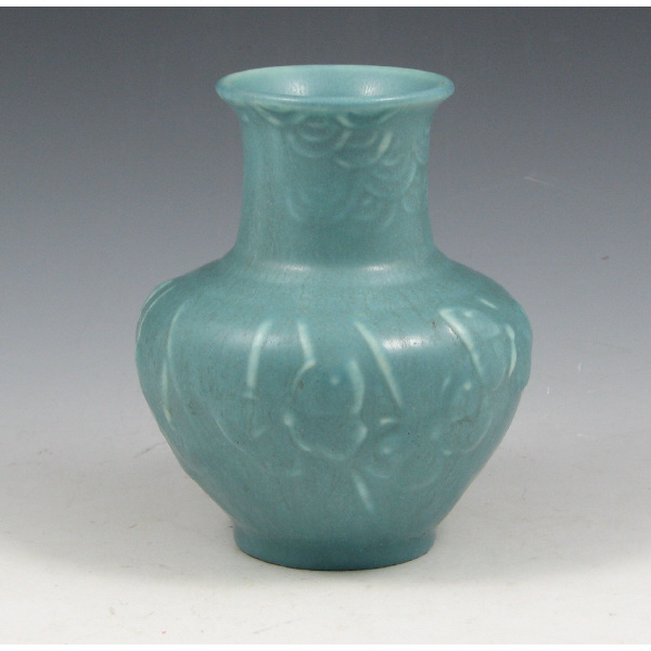 Appraisal: Rookwood vase from with butterflies and finished in matte blue