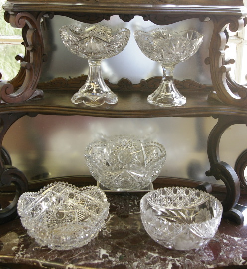 Appraisal: Five-Piece Collection of Cut Glass first quarter th century consisting