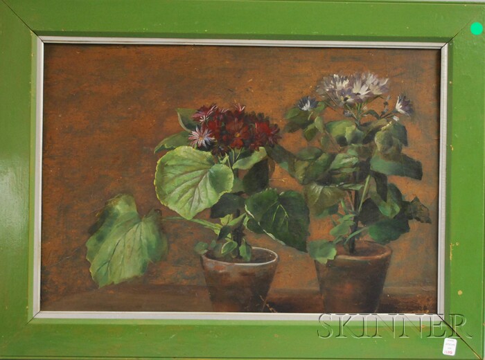 Appraisal: th Century American School Oil on Panel Still Life with