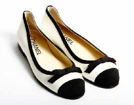 Appraisal: Chanel Ballerina flat shoes Lambskin leather with grosgrain edges flat