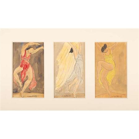 Appraisal: Abraham Walkowitz American - Isadora Duncan Three Estimate -