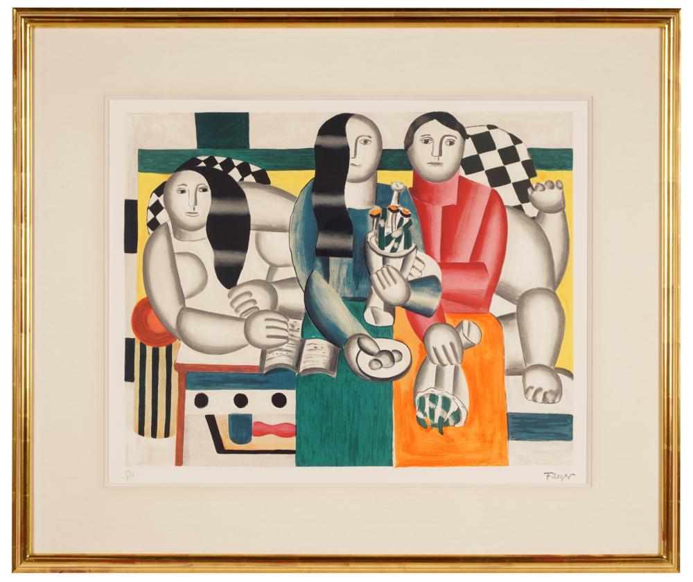 Appraisal: AFTER FERNAND LEGER CELEBRATION lithograph in colors signed in plate