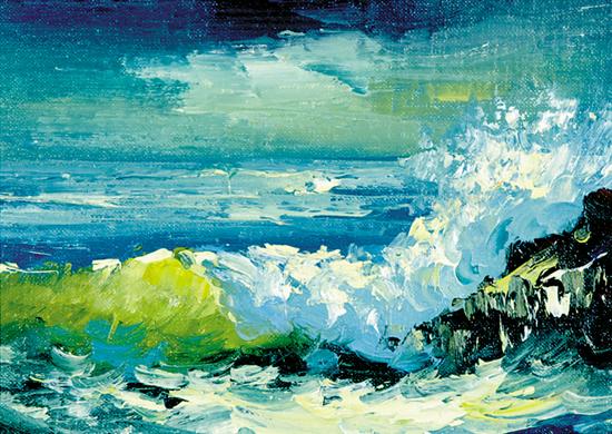 Appraisal: Arnold Martin American th century CRASHING SURF oil on board