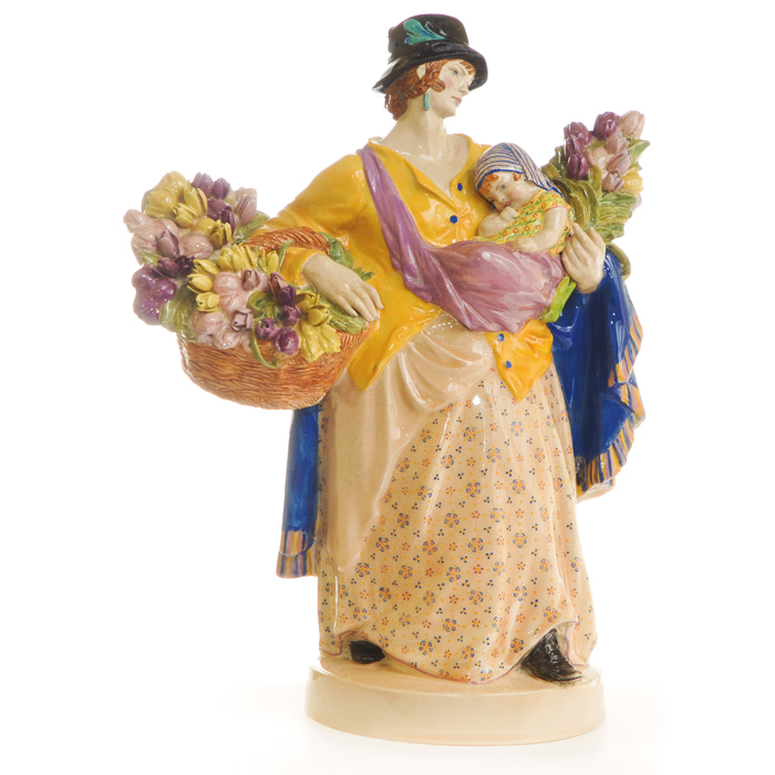 Appraisal: Charley Vyse figural tulip woman ''h professional restoration