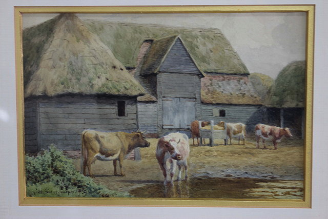 Appraisal: WILLIAM SIDNEY COOPER BRITISH - Cattle in a farmyard and