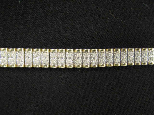 Appraisal: Diamond Bracelet Rolex style setting round diamonds throughout totaling carat