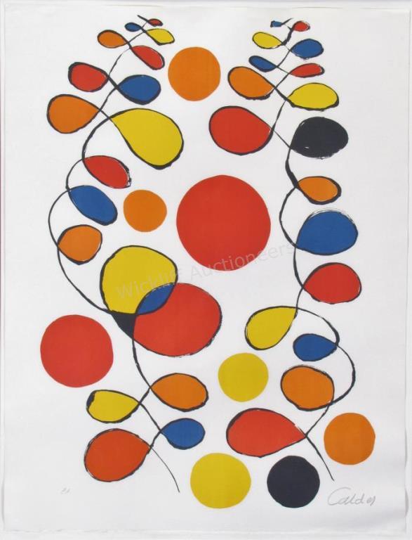 Appraisal: An Alexander Calder lithograph Copeaux De Spirales coils of spirals