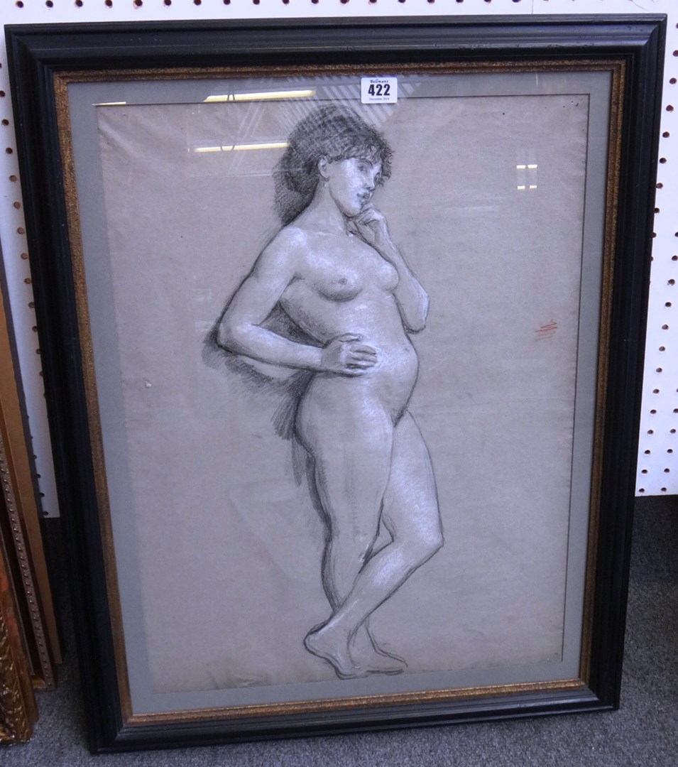 Appraisal: British School early th century Female nude studies two charcoal