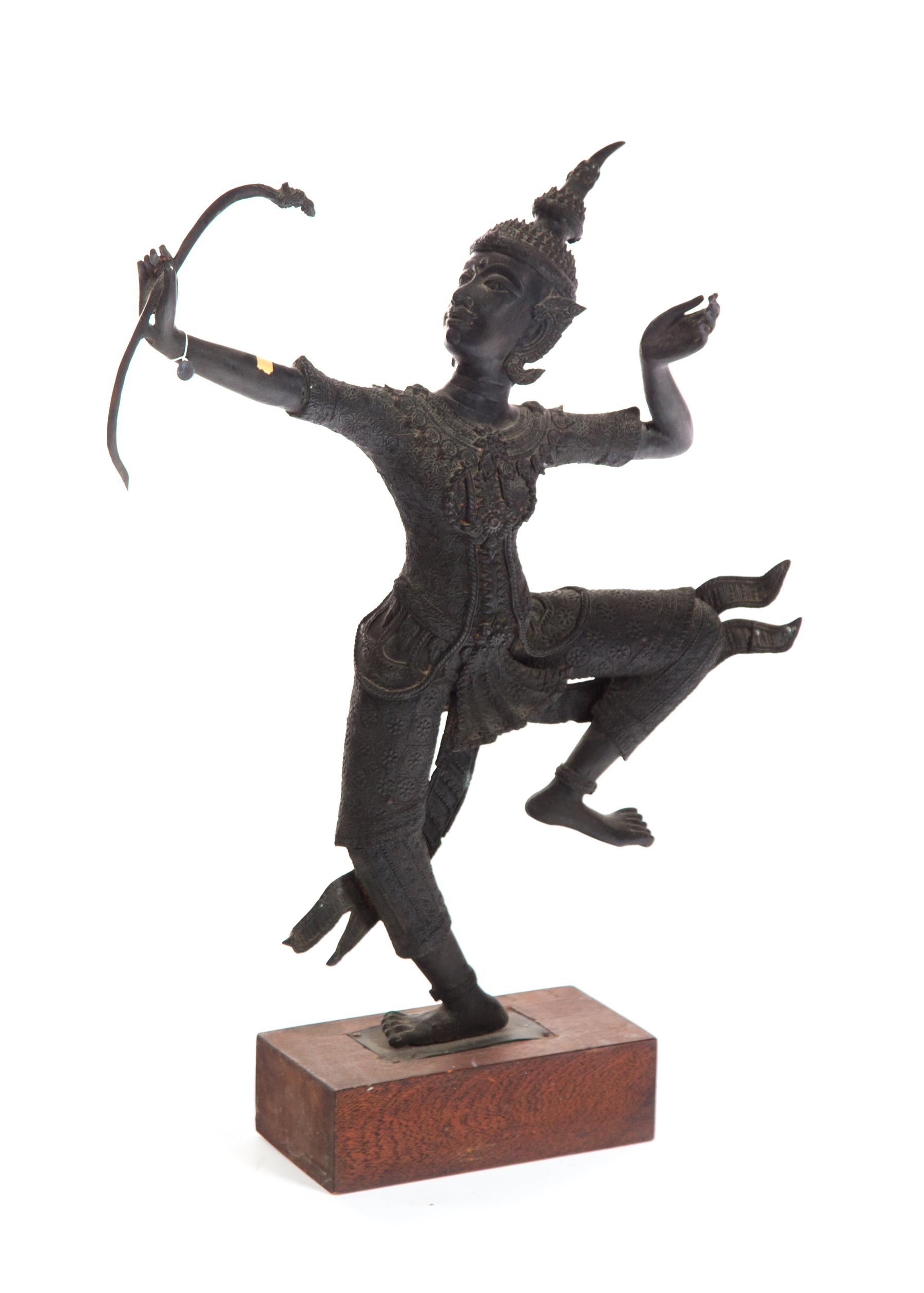 Appraisal: INDONESIAN BRONZE ARCHER Second half- th century Standing figure with