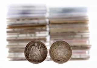 Appraisal: Lot of Seated Liberty Dimes Dates range from 's- 's