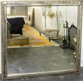 Appraisal: A Silvered Wood and Mirrored Glass Framed Mirror Height x