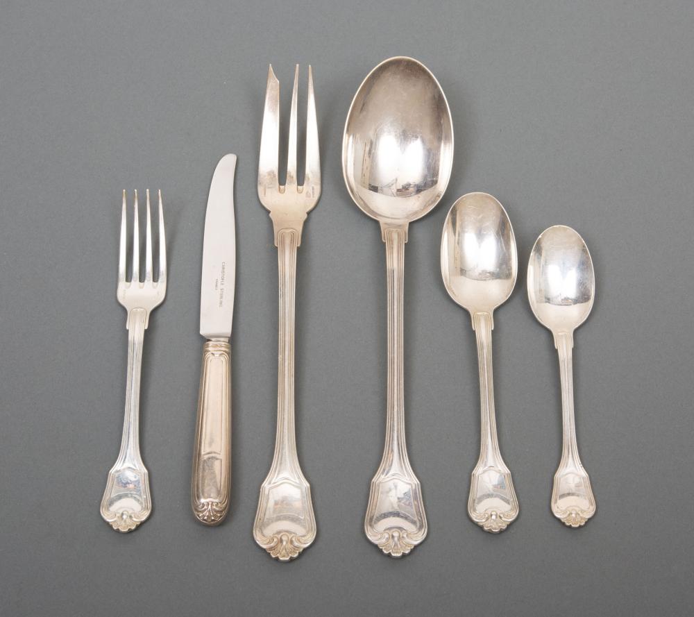 Appraisal: Christofle Dupleix Pattern Sterling Silver Dessert Flatware Service pattern introduced