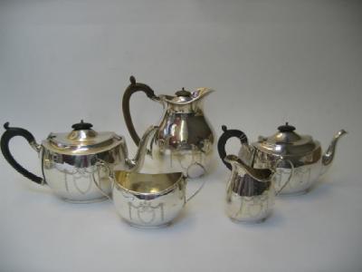 Appraisal: A LATE VICTORIAN FOUR PIECE TEA SET maker William Davenport