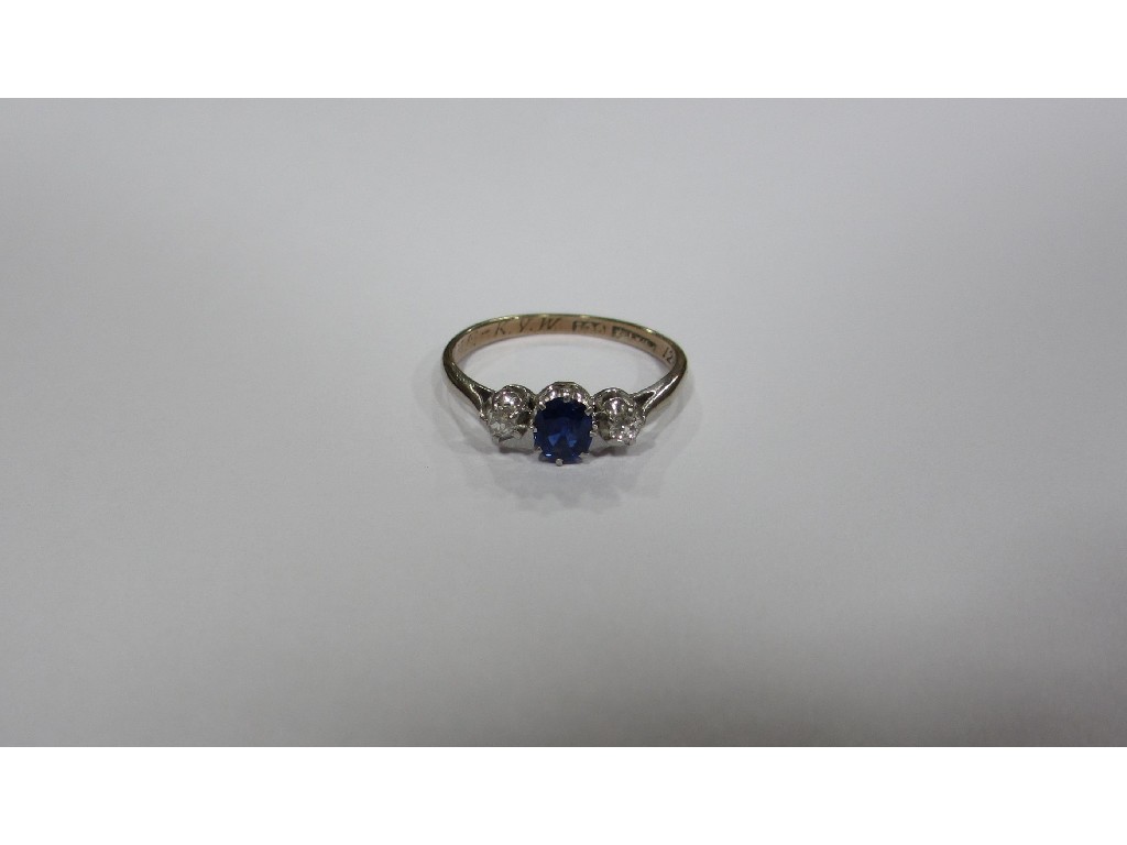 Appraisal: Early th century ct gold and platinum sapphire and diamond