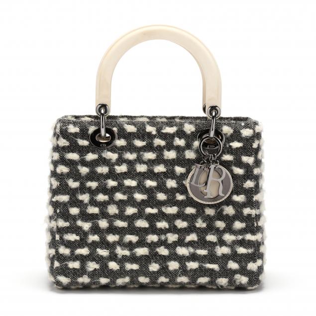 Appraisal: Small Wool Tweed Handbag Dior Lady Dior This classic is