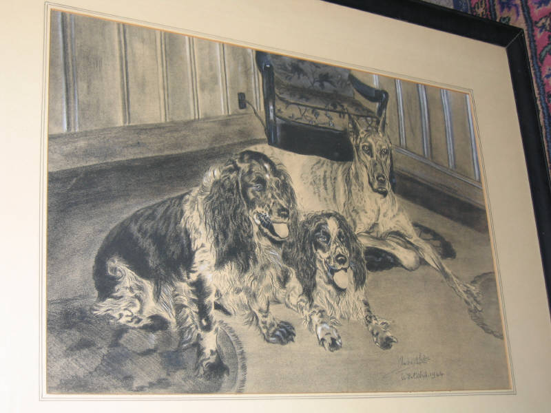 Appraisal: FRENCH SCHOOL TH CENTURY JERRY DUKE and GRETCHEN charcoal on