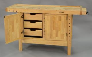 Appraisal: White Gate woodworker's work bench ht in top x White