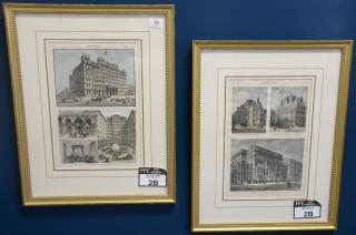 Appraisal: Set of ten Harpers Weekly hand colored lithographs framed and