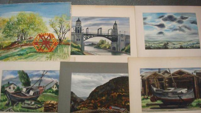 Appraisal: WENDELL Ray Six Watercolor Landscapes All signed most dated -