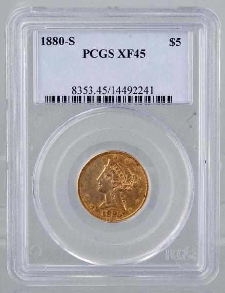 Appraisal: -S Liberty Half Eagle Gold Coin PCGS XF-