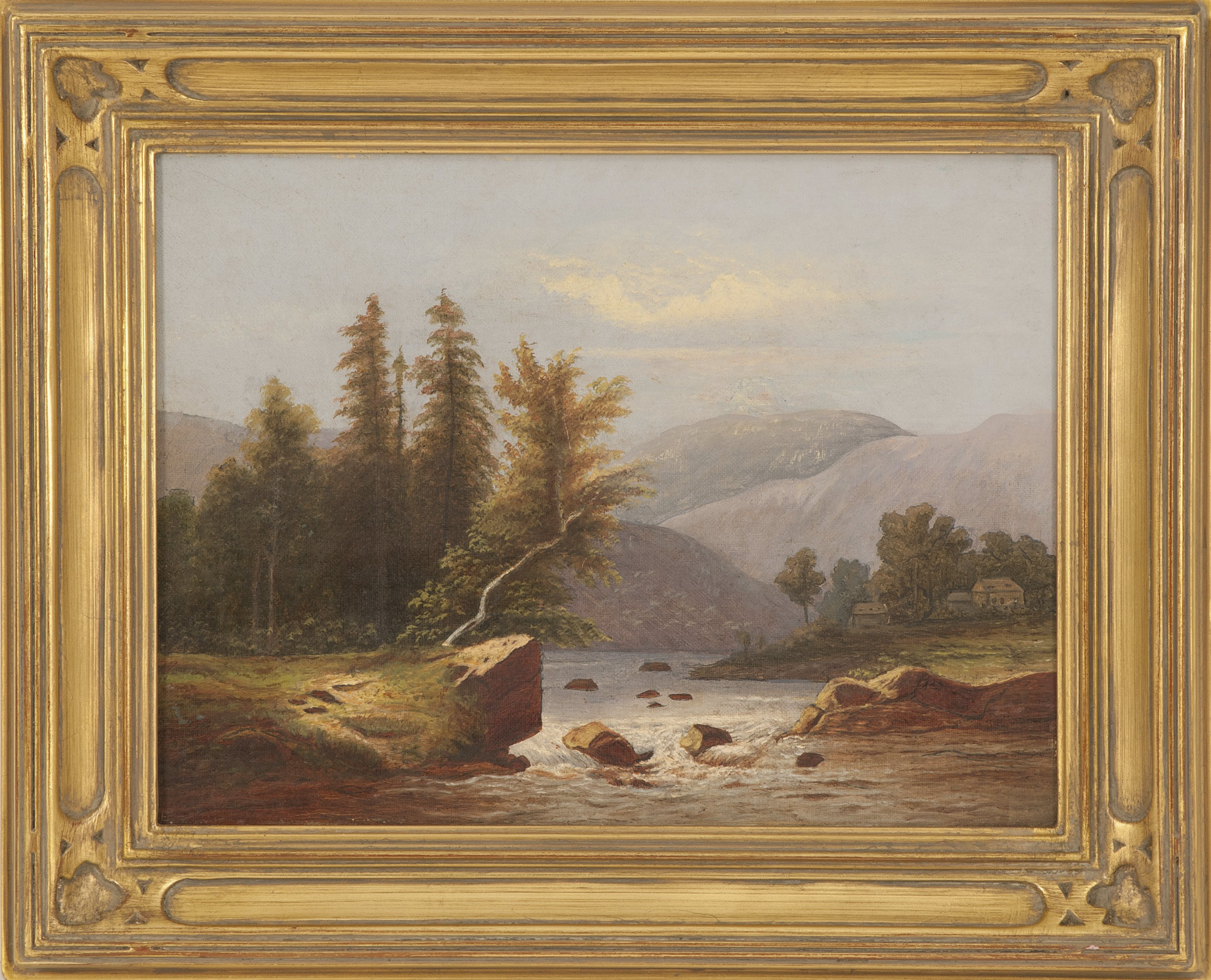 Appraisal: AMERICAN SCHOOLLate th CenturyA river through the mountains Unsigned Oil