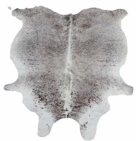 Appraisal: Cowhide brands dark brown gray white largest measurements approx x