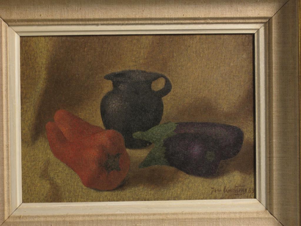 Appraisal: JOHN ARMSTRONG ARA - A Still Life with Peppers signed