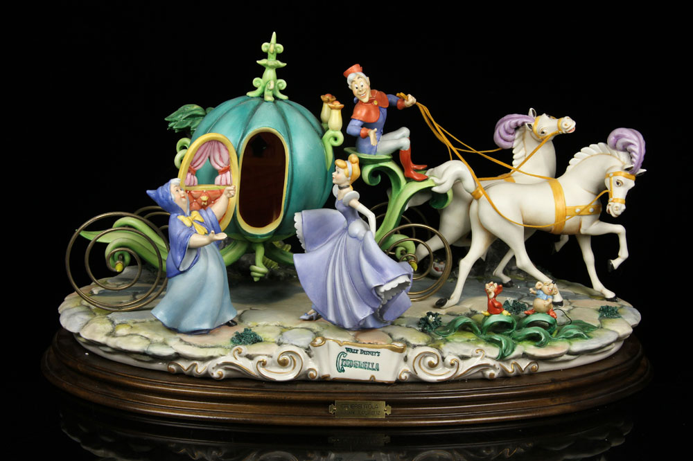 Appraisal: - Capodimonte Walt Disney's Cinderella Figural Group Capodimonte Walt Disney's