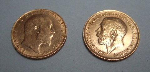 Appraisal: An Edward VII sovereign and a George V sovereign