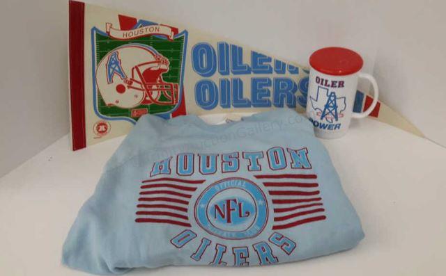 Appraisal: 's Houston Oilers NFL Collectible Memorabilia Includes a NFL Licensed