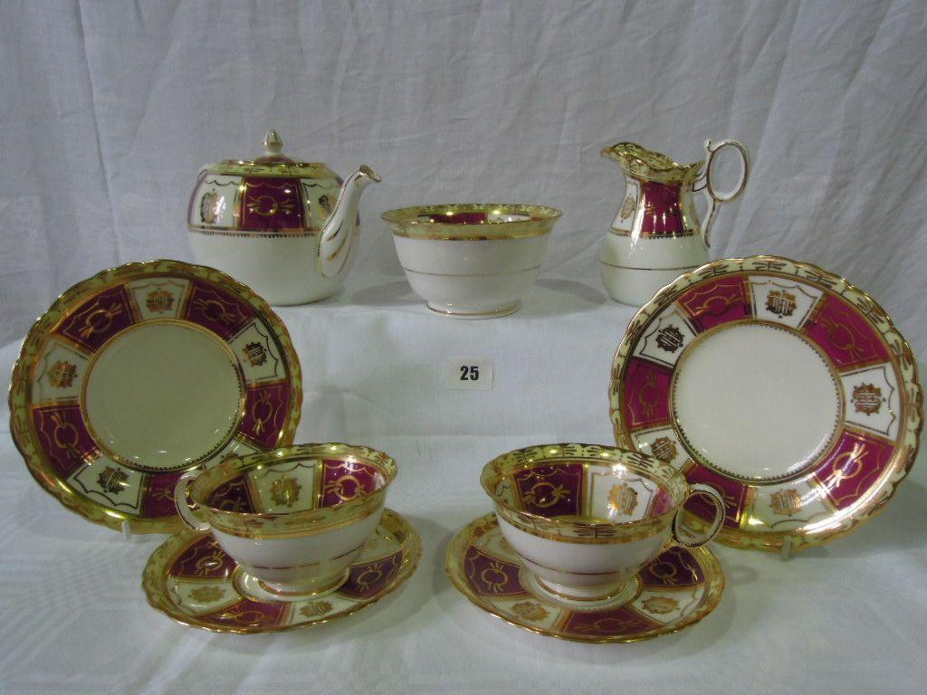 Appraisal: A collection of early th century Bisto china teawares with