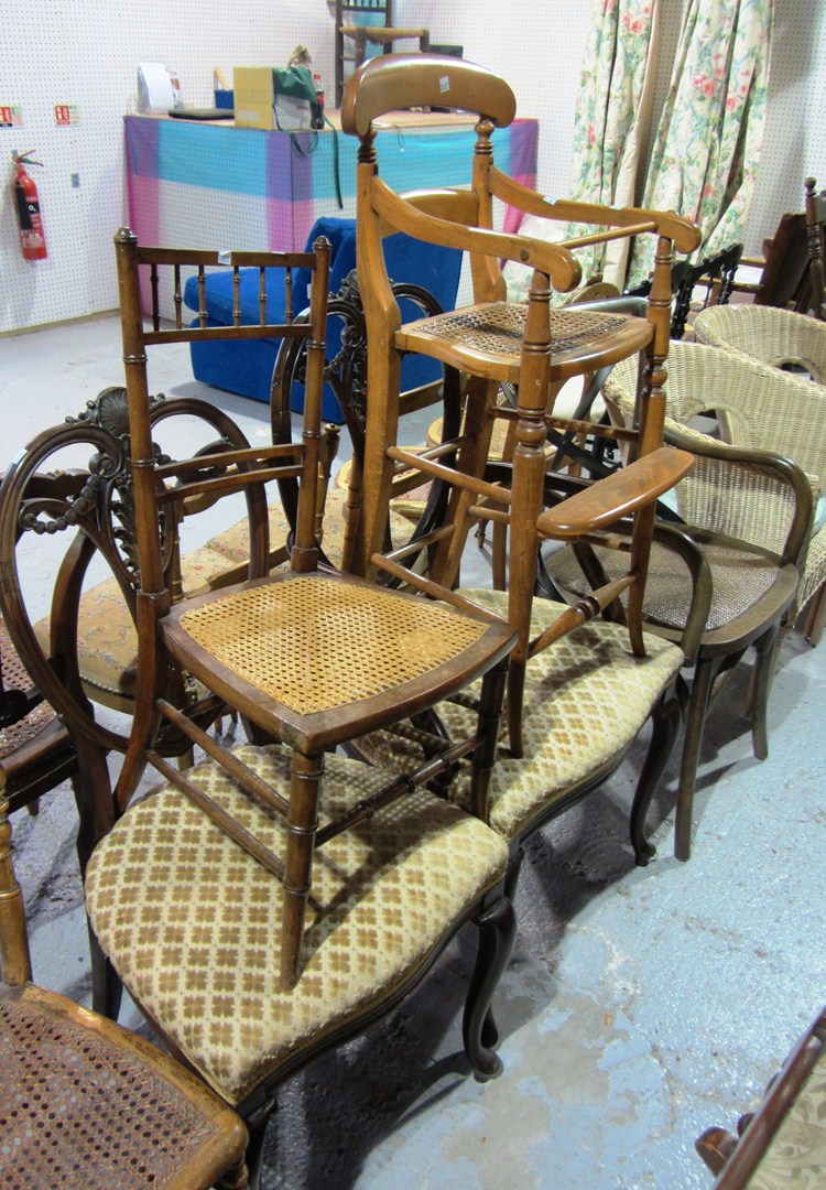 Appraisal: A mahogany Hepplewhite style open armchair a matching single chair