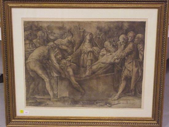 Appraisal: Giovanni Battista Franco after Entombment B F V F inscribed