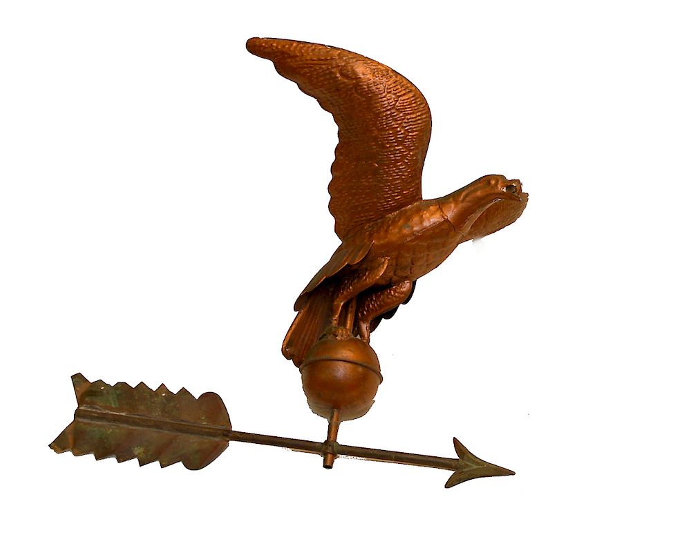 Appraisal: Early 's Copper Eagle Weather Vane Early 's Copper Eagle