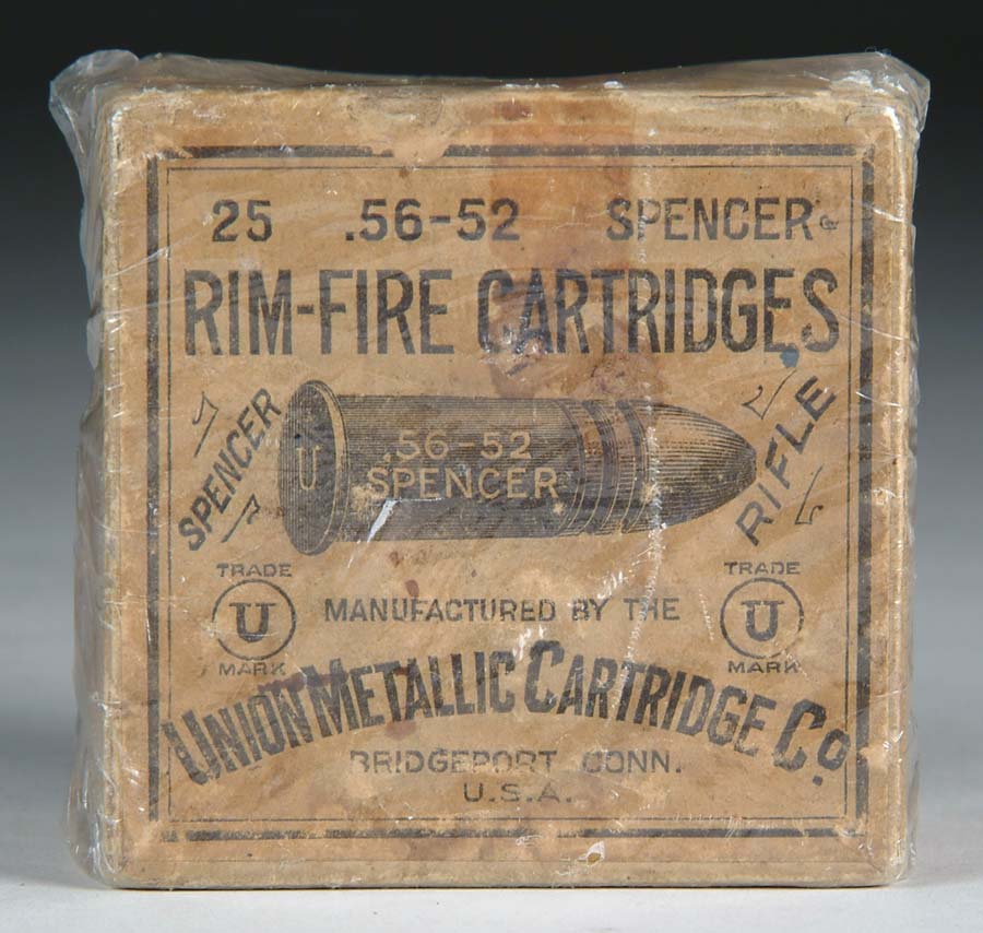 Appraisal: FULL BOX OF UMC - SPENCER CARTRIDGES Square -rnd box