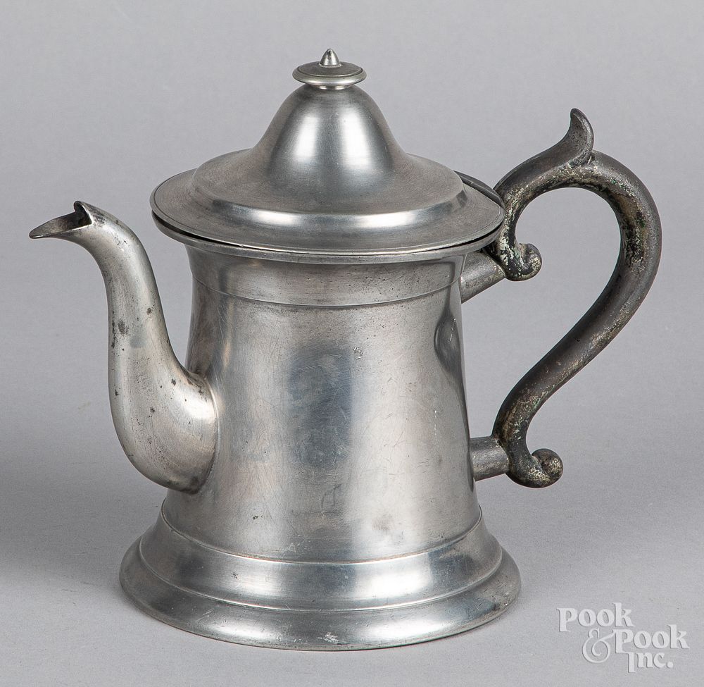 Appraisal: Westbrook Maine pewter teapot ca Westbrook Maine pewter teapot ca