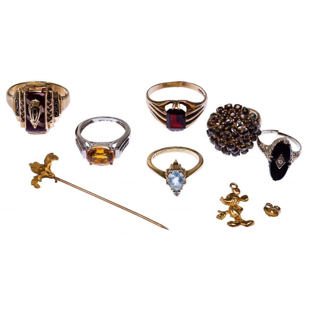 Appraisal: K AND K GOLD JEWELRY ASSORTMENT items including in k