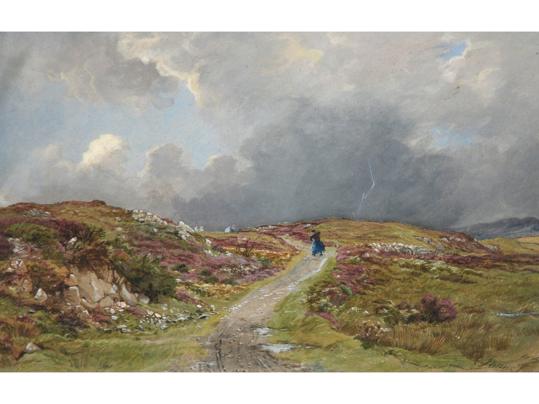 Appraisal: JAMES FAED SNR Scottish - MOORLAND ROAD GLEN LUCE WIGTONSHIREWatercolour