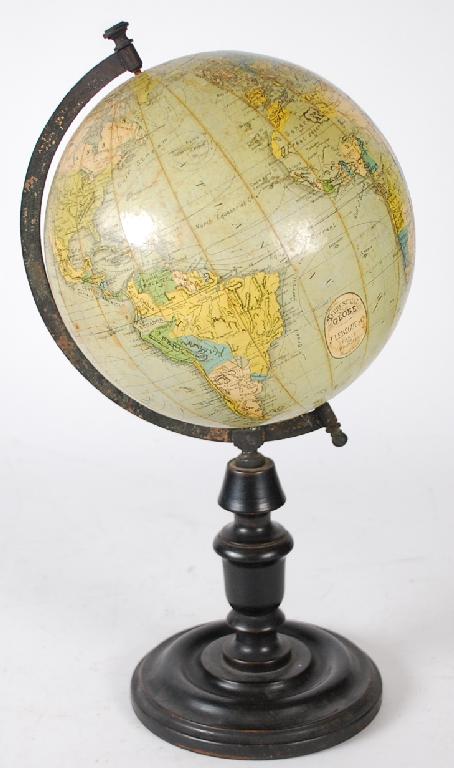 Appraisal: J LEBEQUE AND CO PARIS LATE NINETEENTH CENTURY TERRESTRIAL GLOBE