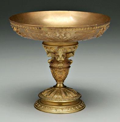 Appraisal: Bronze dor eacute tazza interior with head in relief surrounded