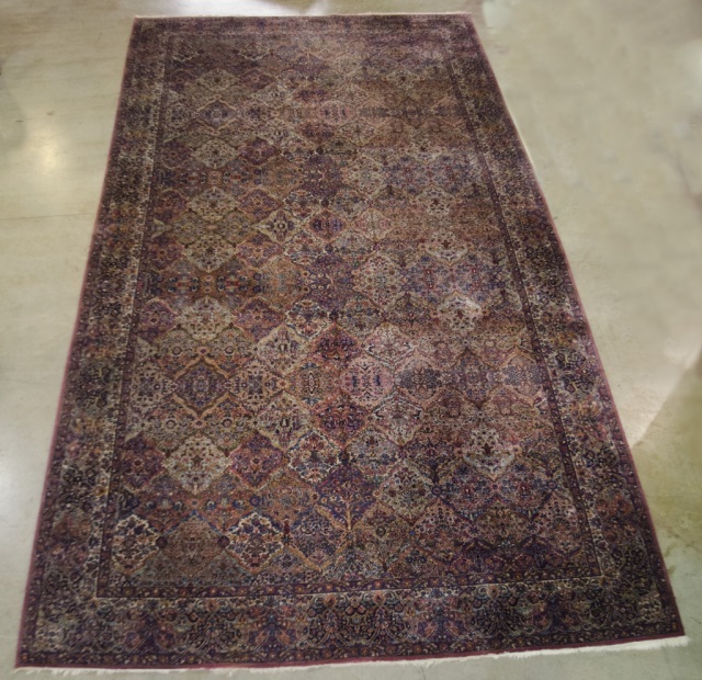 Appraisal: Palace Size Karastan Oriental RugMulti-color panel Kirman design a -color