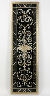 Appraisal: Contemporary enameled decorative panel with Rococo inspired foliate and acanthus