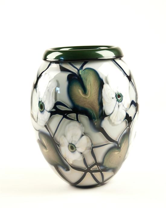 Appraisal: Charles G Lotton Blown Art Glass Vase Multifleurs handblown glass